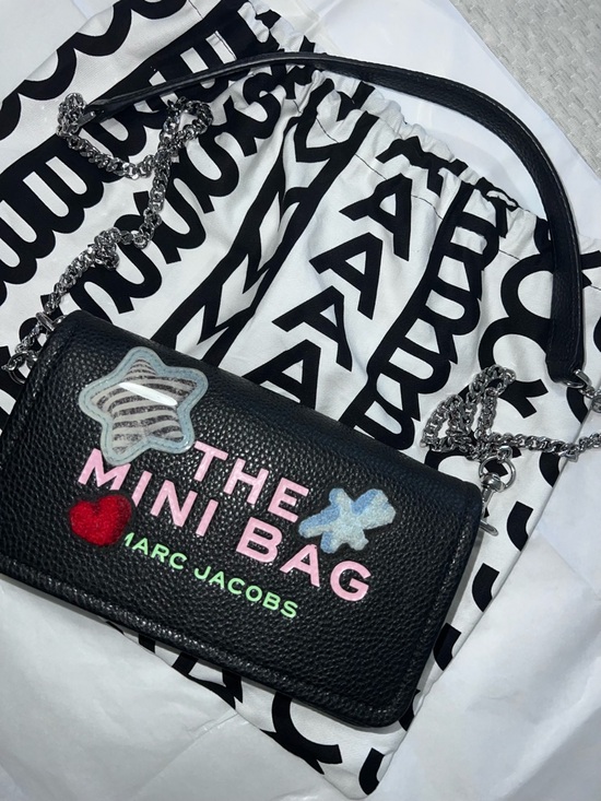 Marc Jacobs Handbags - Marc Jacobs Black Leather Mini Crossbody with Colorful Patches